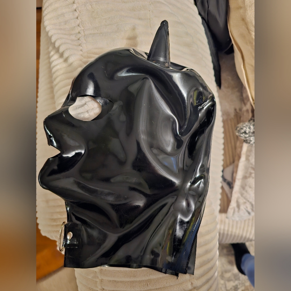 100% Latex Cat Ear Hood Size Large